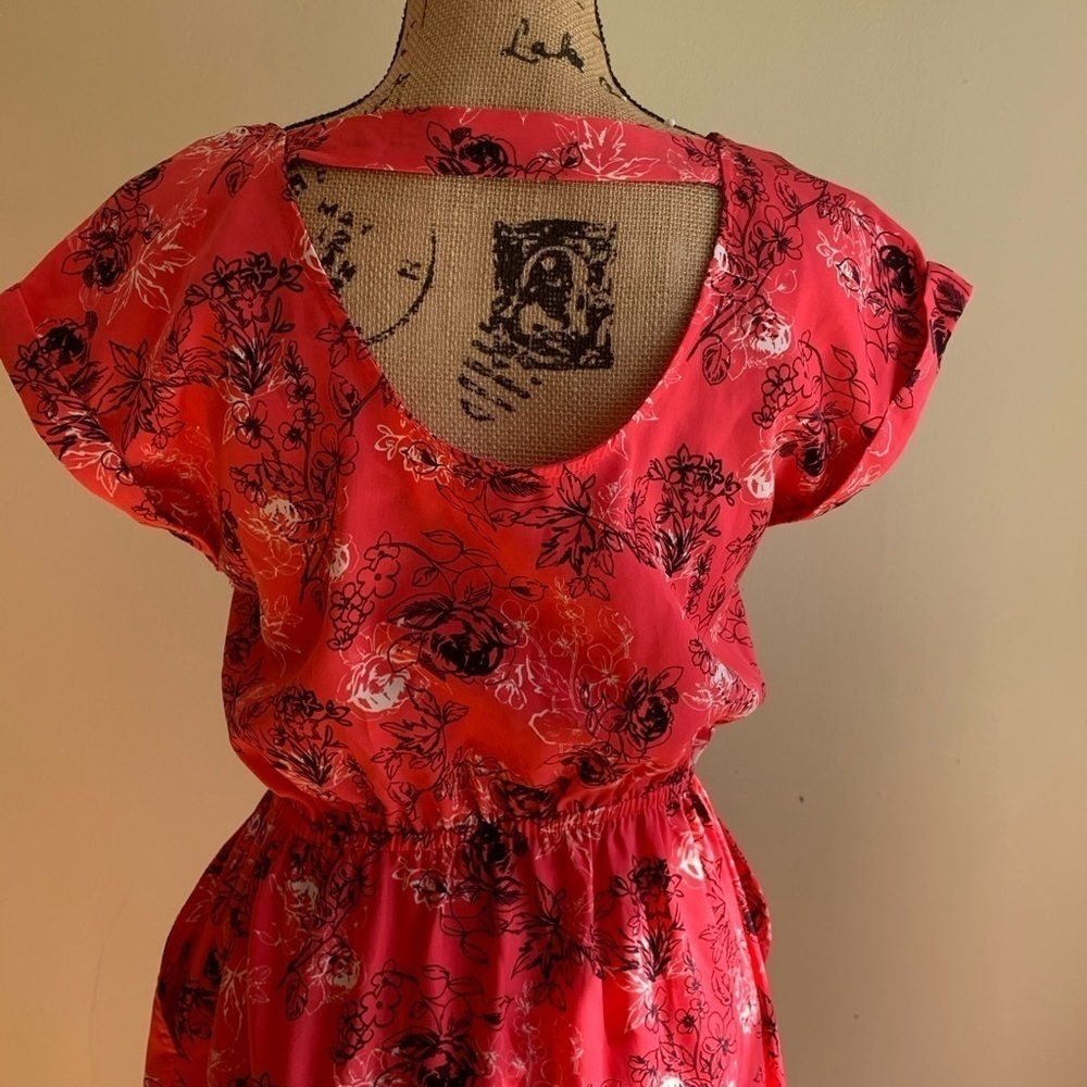 Candie’s pink black floral dress size S - Picture 6 of 9
